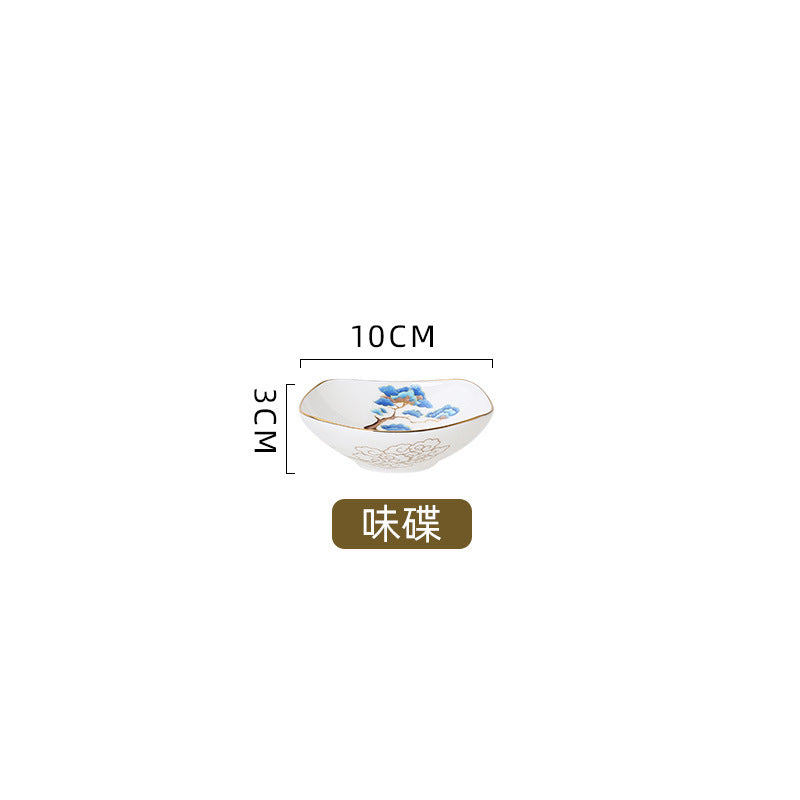 10 cm seasoning dish with blue cloud motif