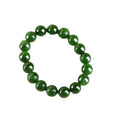 Certified natural Xinjiang Hetian spinach green jade 12mm round bead bracelet