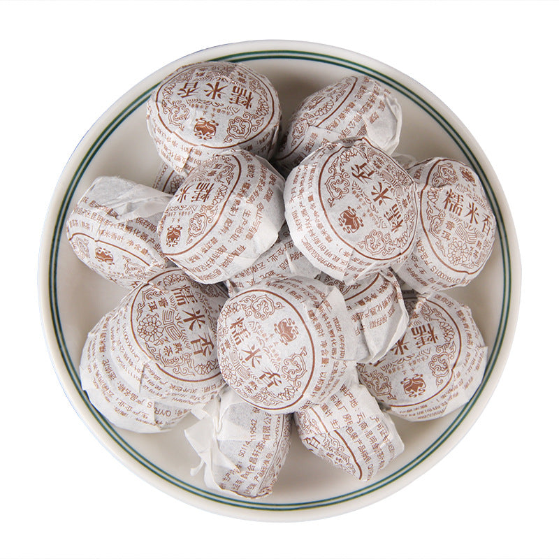 Sticky rice aroma ripe Pu-erh mini tuocha, individually wrapped Yunnan shou puer tea