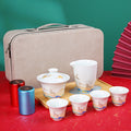 Dehua 10-Piece Portable Travel Tea Set with Case