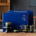 Rotating Millstone Automatic Gongfu Tea Set - Wisteria Blossom