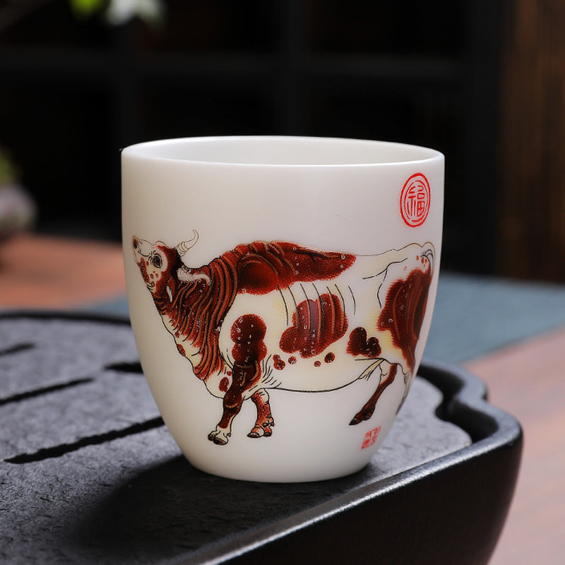 Celestial Bull Mutton Fat Jade Master Tasting Cup - 100ml