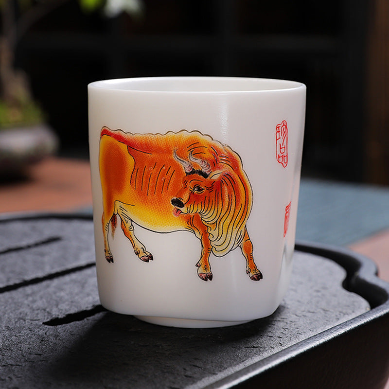 Celestial Bull Mutton Fat Jade Master Tasting Cup - 100ml