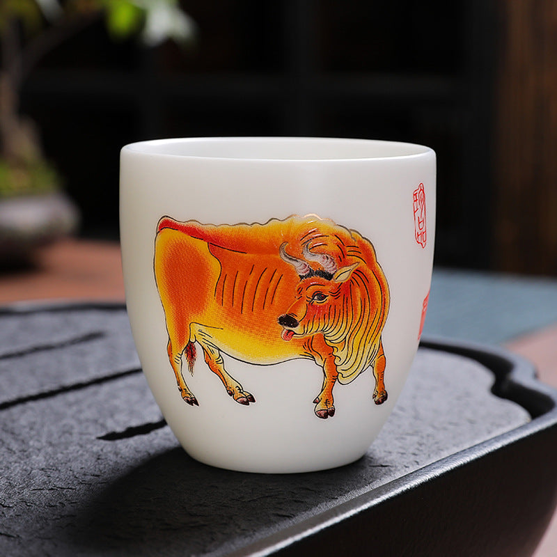 Celestial Bull Mutton Fat Jade Master Tasting Cup - 100ml
