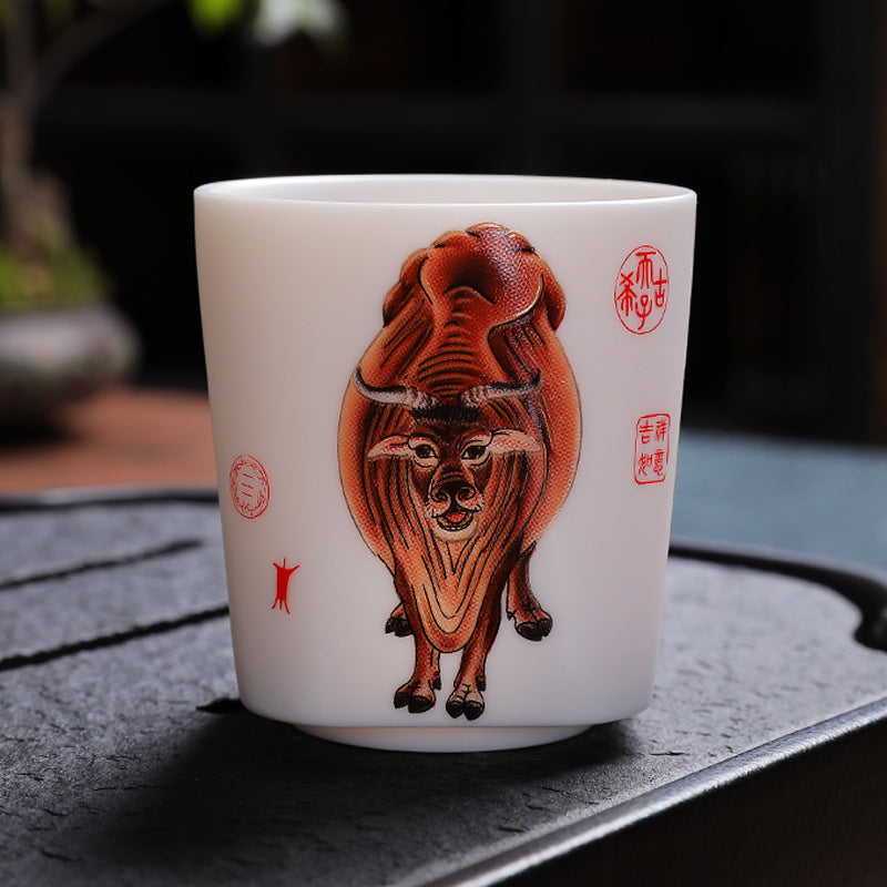 Celestial Bull Mutton Fat Jade Master Tasting Cup - 100ml