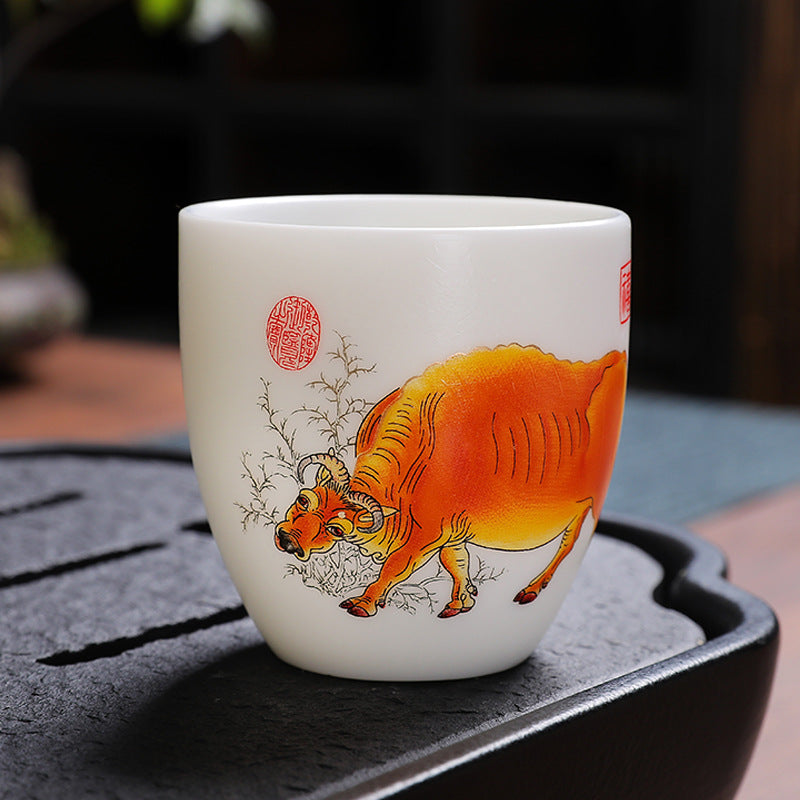 Celestial Bull Mutton Fat Jade Master Tasting Cup - 100ml