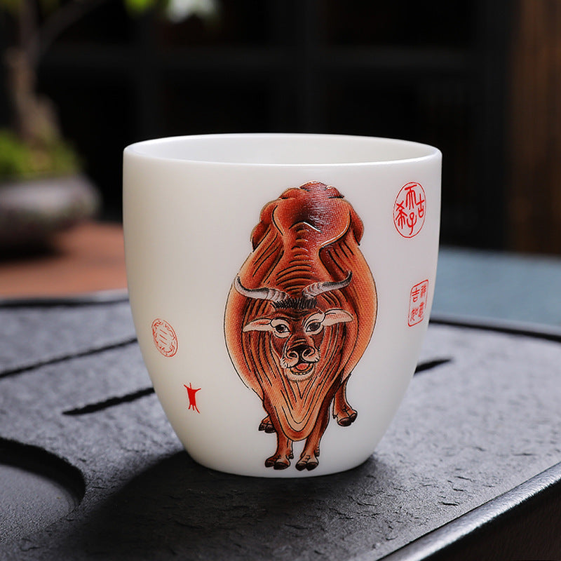Celestial Bull Mutton Fat Jade Master Tasting Cup - 100ml
