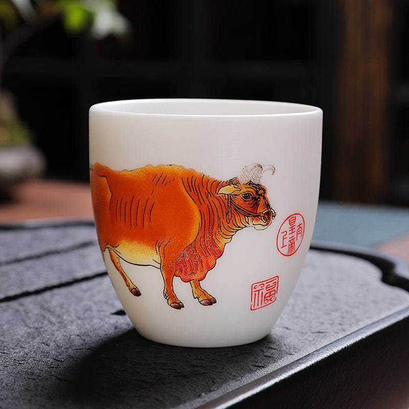 Celestial Bull Mutton Fat Jade Master Tasting Cup - 100ml