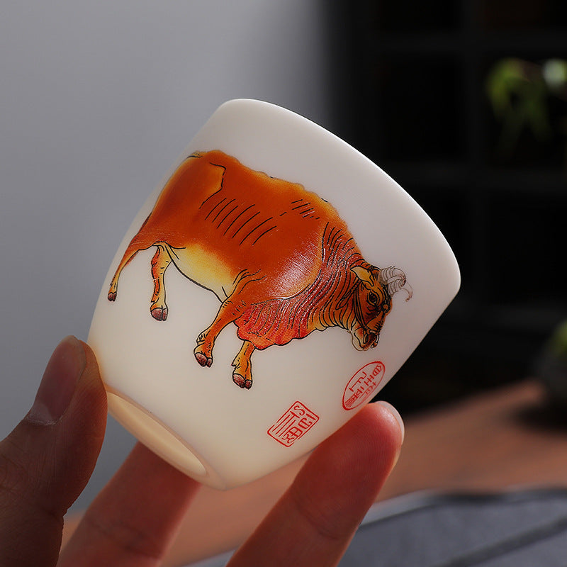 Celestial Bull Mutton Fat Jade Master Tasting Cup - 100ml