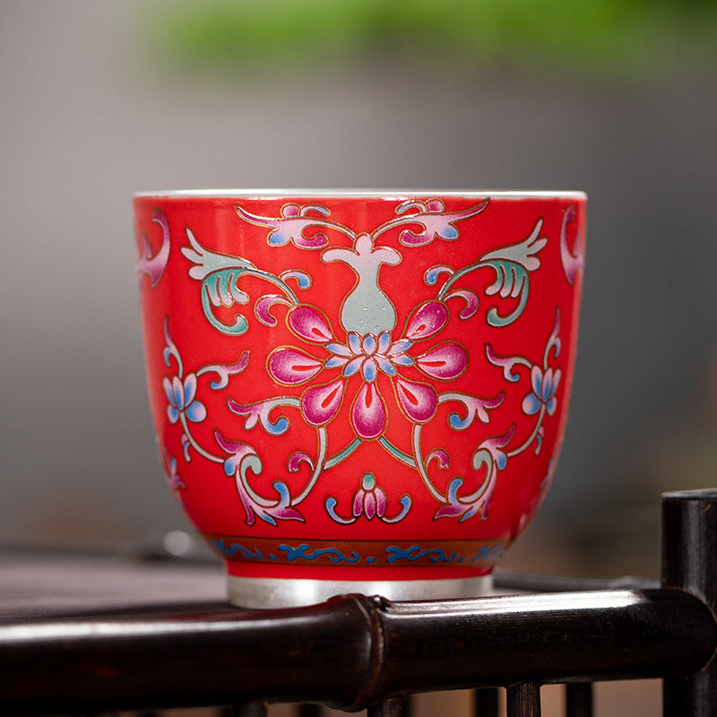 Hand-Painted Enamel Master Tasting Cup - 80ml