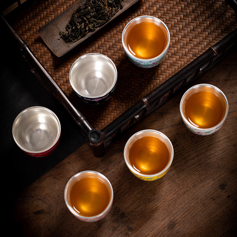 Hand-Painted Enamel Master Tasting Cup - 80ml