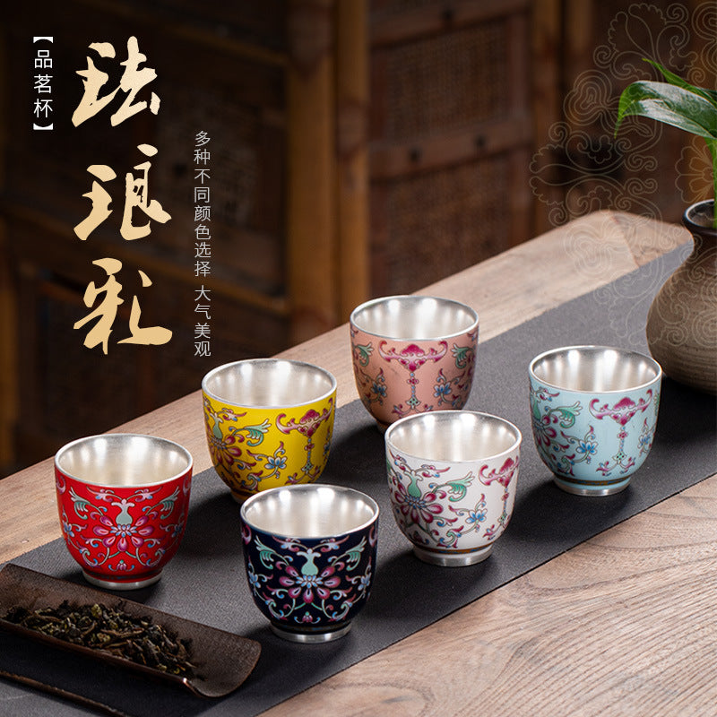Hand-Painted Enamel Master Tasting Cup - 80ml