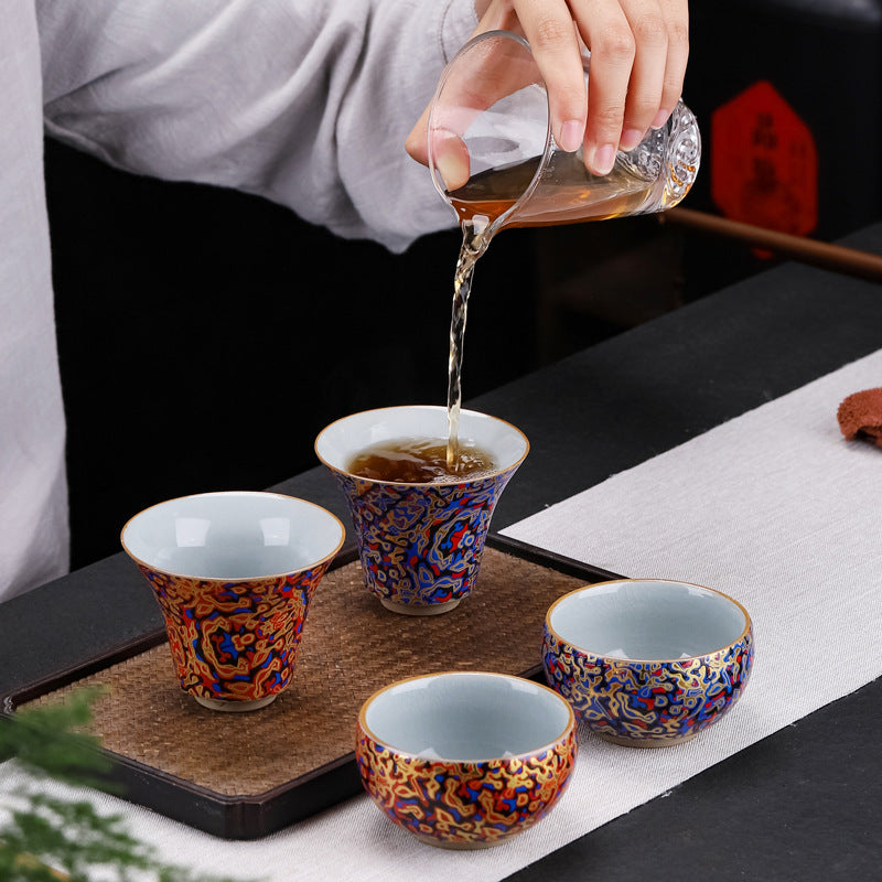 Dehua Urushi Lacquer & Gilded Silver Master Tasting Cup - 90ml
