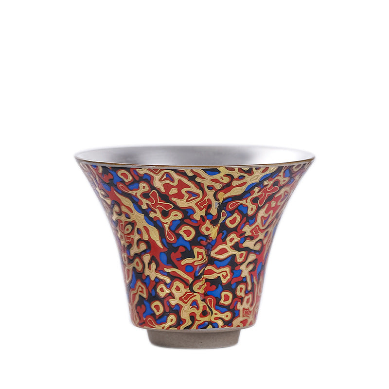 Dehua Urushi Lacquer & Gilded Silver Master Tasting Cup - 90ml