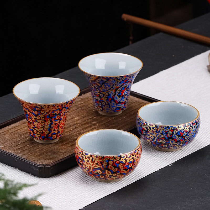 Dehua Urushi Lacquer & Gilded Silver Master Tasting Cup - 90ml