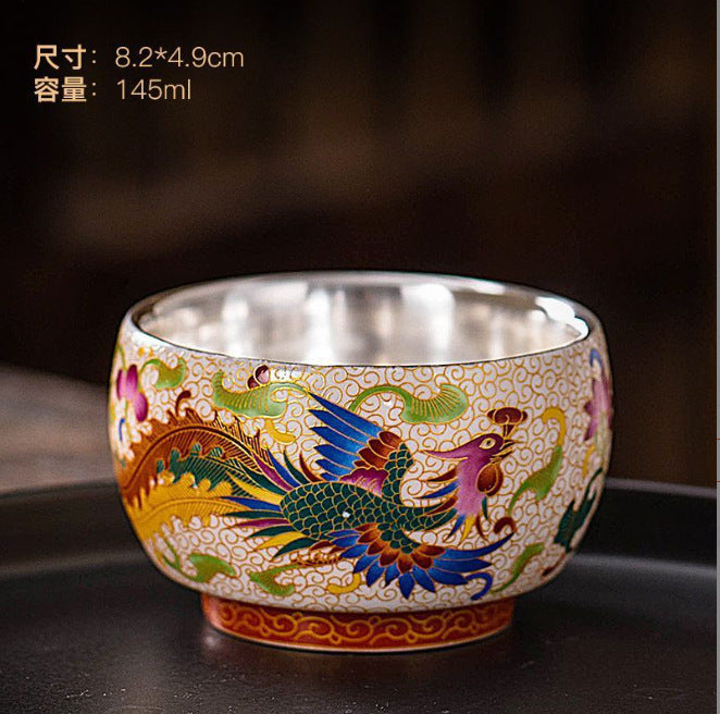 Hammered Texture Pure Ag999 Silver Master Tasting Cup - 70ml