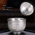 Hammered Texture Pure Ag999 Silver Master Tasting Cup - 70ml