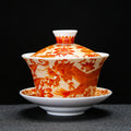 Dragon & Phoenix Enamel Sancai Gaiwan - 180ml