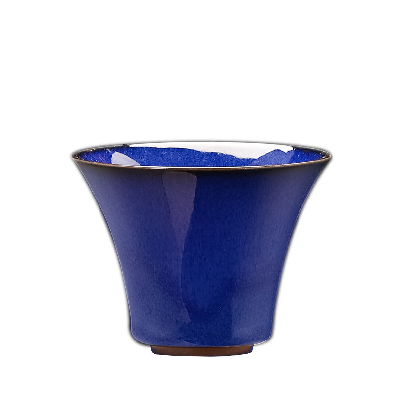 Mystic Blue Oil-Spot Tenmoku Master Teacup - 120ml