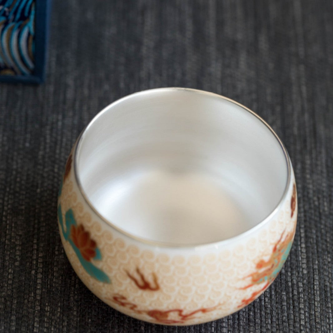 Dragon & Phoenix Enamel Master Couples Teacup Pair (Set of 2)