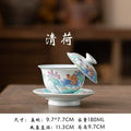 Doucai Celadon Glaze Sancai Gaiwan - 150ml