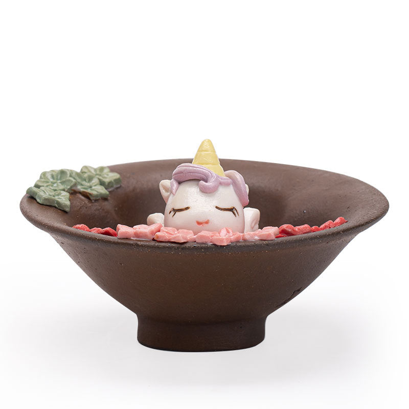 Authentic Wood-Fired Sleeping Steed in Floral Stream Master Teacup - 85ml Gift Box Suite