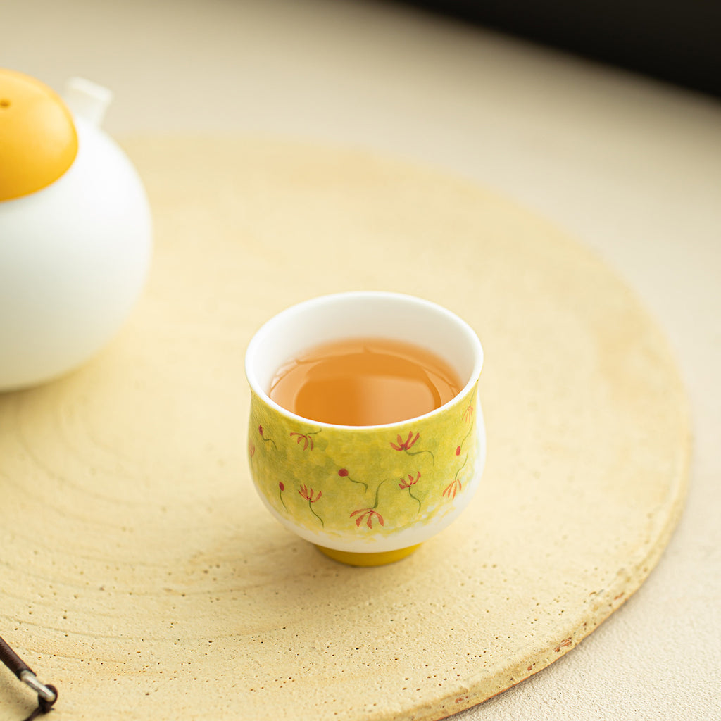 Authentic Rock Mineral White Tulip Yuanrong Anti-Scald Master Teacup - 85ml Gongfu Cup