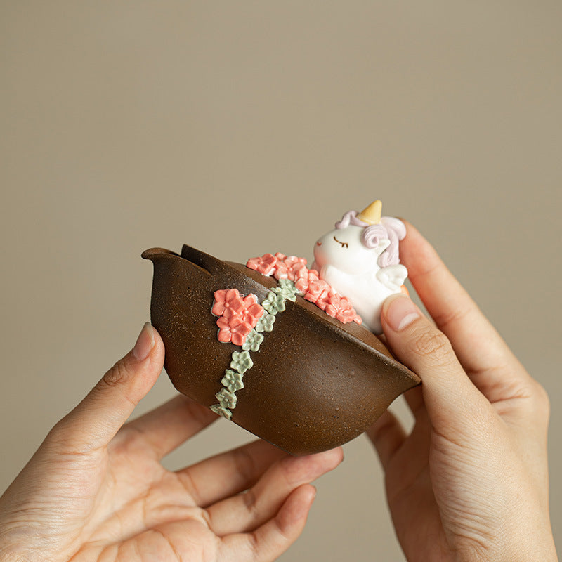 Authentic Wood-Fired Sleeping Steed Gourd Baoping Teapot - 175ml Luxury Gift Box