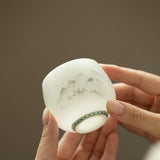Authentic Ice-Glazed Biscuit Cloud Mist Mountain Small Luohan Teacup - 75ml Gongfu Cup