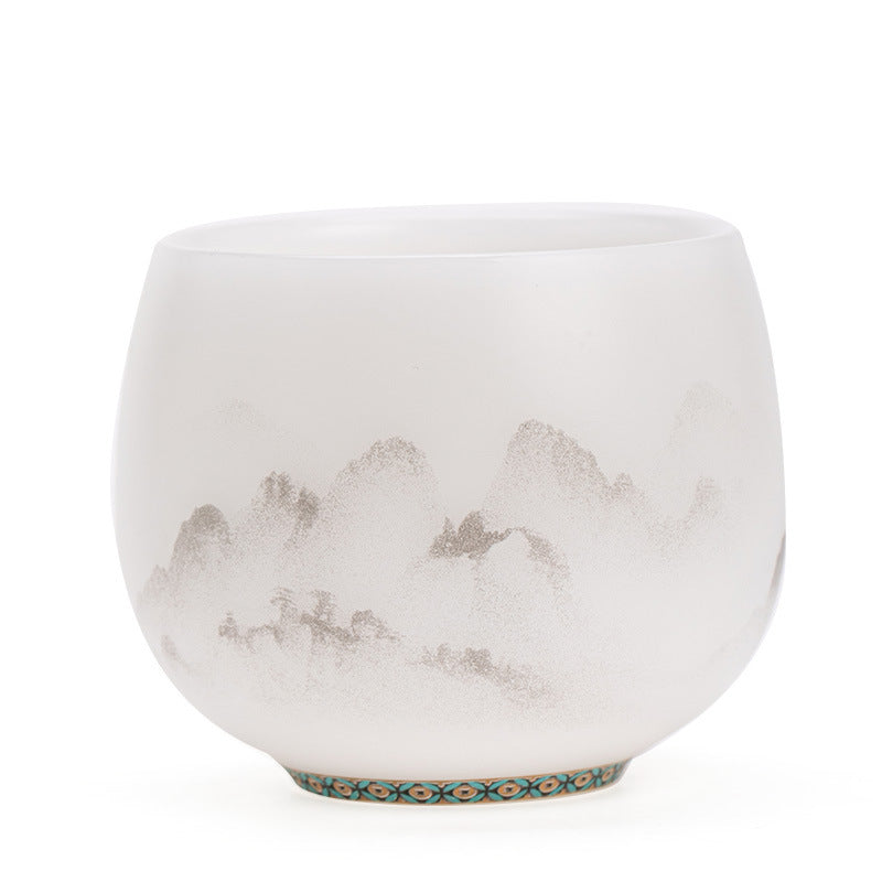Authentic Ice-Glazed Biscuit Cloud Mist Mountain Small Luohan Teacup - 75ml Gongfu Cup
