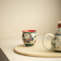 Authentic Palace Wall Red Dancing Butterfly Beauty Master Teacup - 80ml Gongfu Cup