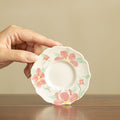 Authentic Rock Mineral White Hand-Painted Camellia Coaster & Pot Bearer - 16cm Teaware