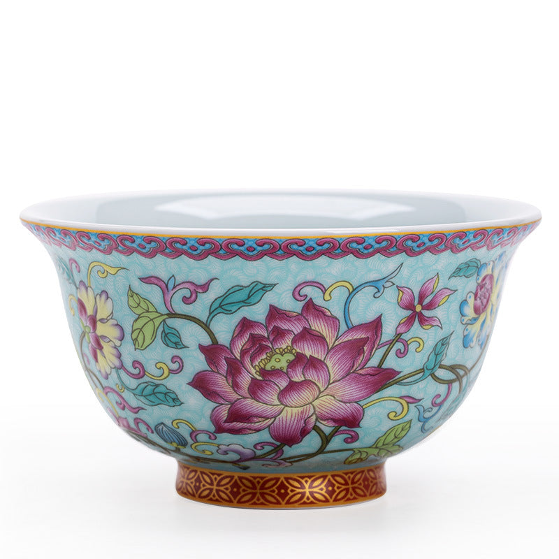 Authentic Jingdezhen Imperial Enamel Large Tianxin Master Teacup - 95ml Gongfu Tasting Cup