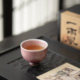 Authentic Jingdezhen Crystalline Flambé Pink Ceramic Master Teacup - 80ml Gongfu Cup