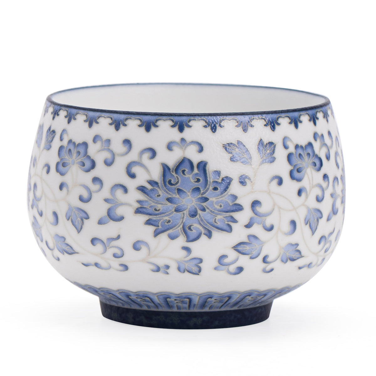 Authentic Handcrafted Sterling Silver-Lined Intertwined Lotus Large Luohan Cup - 110ml Teacup