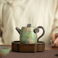 Authentic Old Rock Clay Iridescent Time Lotus Seedpod Ceramic Teapot - 175ml Gongfu Pot