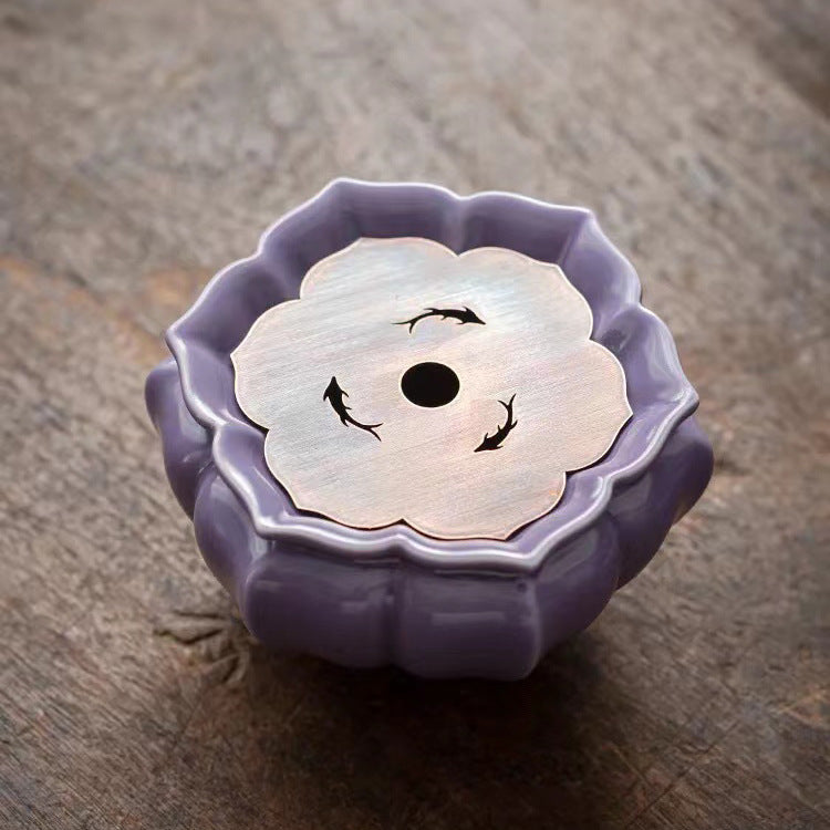 Authentic Fish Relief Pierced-Rim Jianshui Waste Basin & Rhombus Petal Pot Bearer - 2pc Suite
