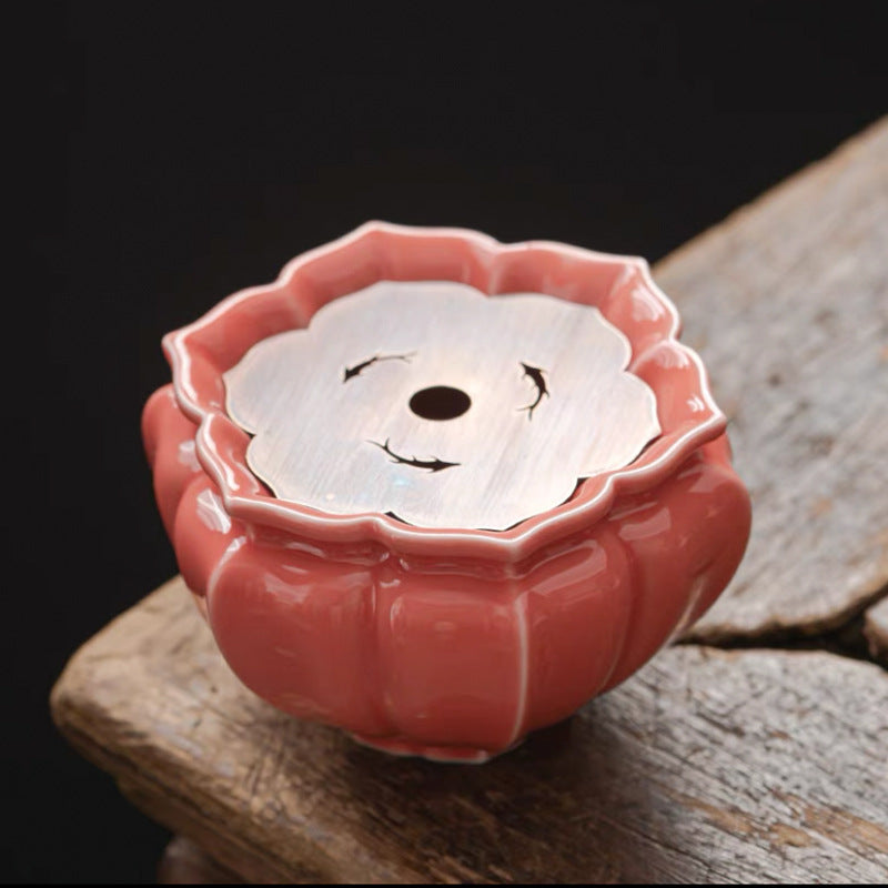 Authentic Fish Relief Pierced-Rim Jianshui Waste Basin & Rhombus Petal Pot Bearer - 2pc Suite