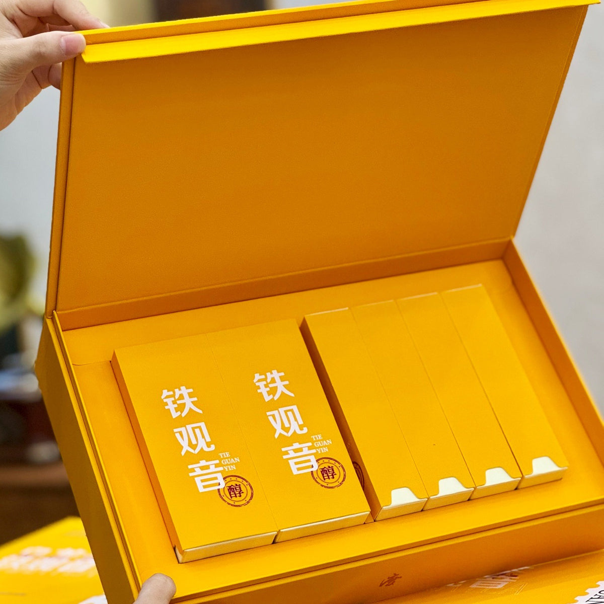 Open Tie Guan Yin 250g gift box with individual portions