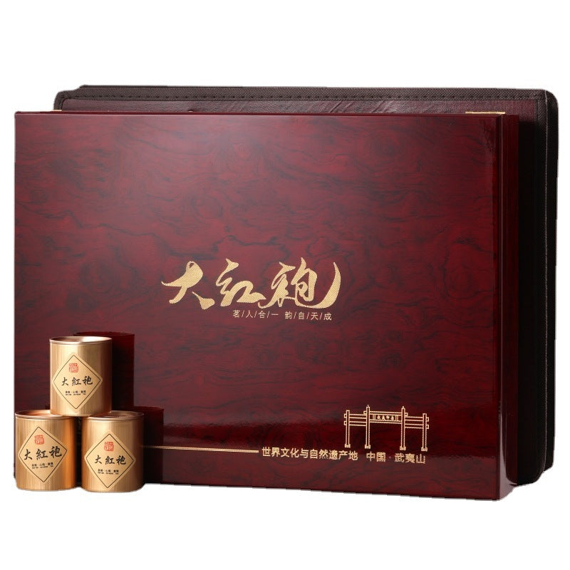 Premium Da Hong Pao and Rou Gui style Wuyi rock tea gift presentation
