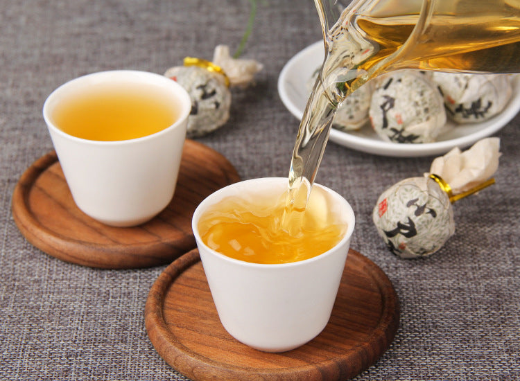 Xiaohusai raw Pu-erh dragon pearl compressed tea image