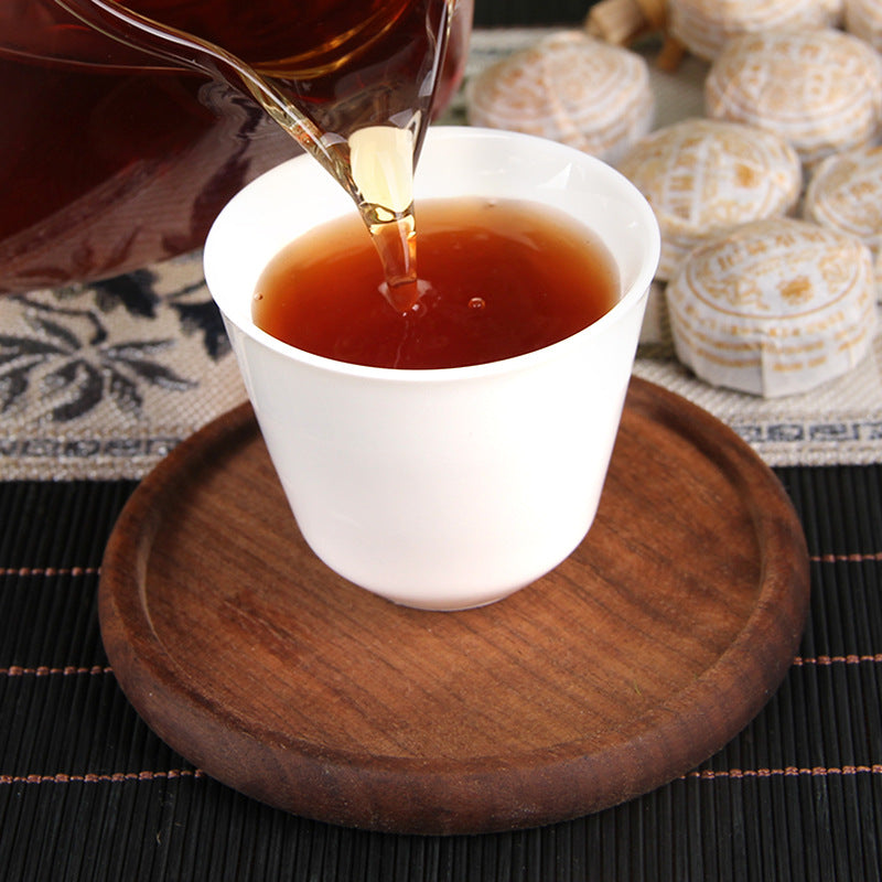 Xinhui Chenpi Ripe Pu-erh tea liquor 新会陈皮熟茶 茶汤