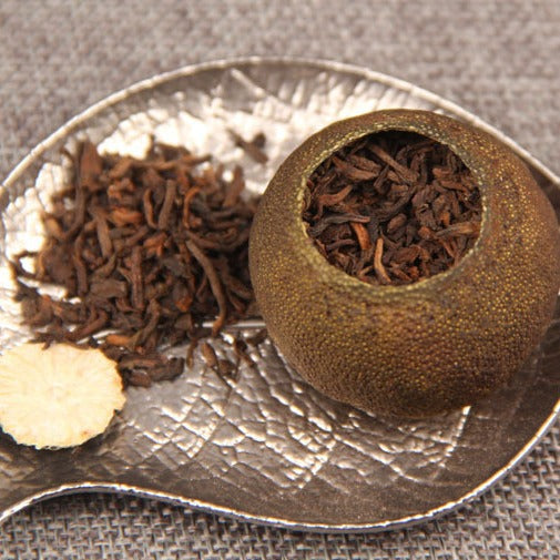 Individually wrapped Xinhui Xiao Qing Gan ripe Pu-erh mandarins