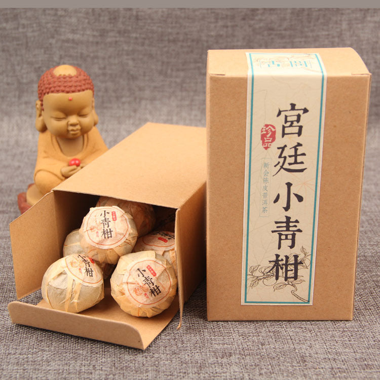 Xinhui Xiao Qing Gan ripe Pu-erh gift presentation