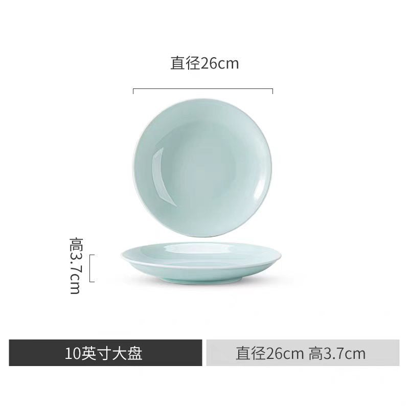 Ying Qing shadow-green porcelain tableware size reference