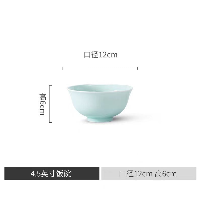 Ying Qing shadow-green porcelain tableware dimensions
