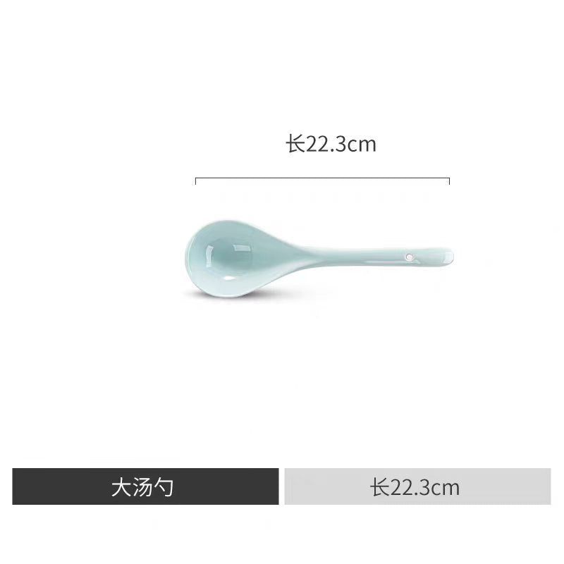 Ying Qing shadow-green porcelain dinnerware size detail